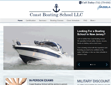 Tablet Screenshot of coastboatingschool.com